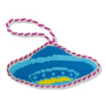 Seasonal Home Decor, Needlepoint Icon Ornament UFO for Holiday Displays, Shelves and Festive Rooms image 1