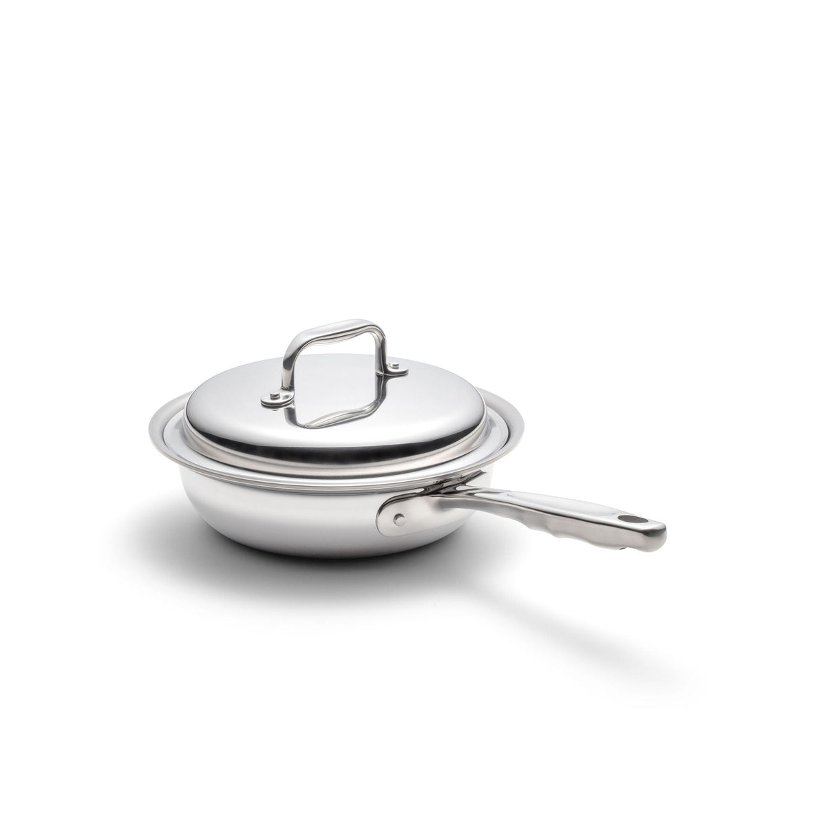 Stainless Steel Fry Pan, 1.5 Quart Sauté with Cover, Stainless Steel Construction for Stovetop Cooking, Family Meals and Daily Kitchen Use image 1