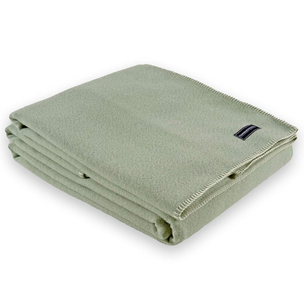 Cozy Throw Blanket, Pure & Simple Wool Sea Glass Green, Lightweight Design for Living Rooms, Bedrooms and Everyday Lounging, 2 Size Options image 1