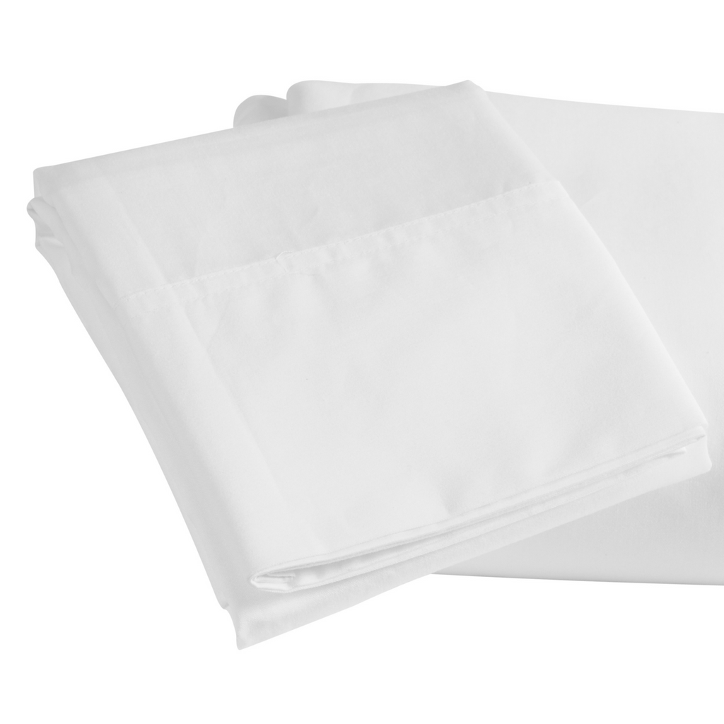 Bed Sheet Set, Hotel Wrinkle Resistant Cotton Blend, Breathable Construction for Everyday Bedroom Comfort and Guest Rooms, 5 Size Options image 1