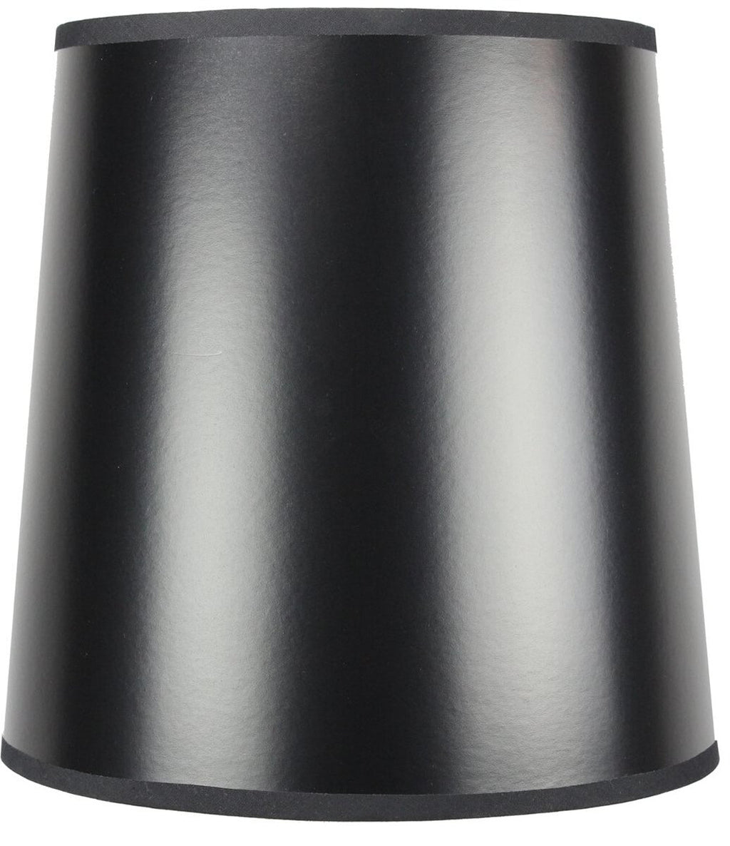 Lamp Shade, 12"W x 12"H Black Parchment Gold Lined Drum for Table Lamps, Floor Lamps and Home Lighting image 1