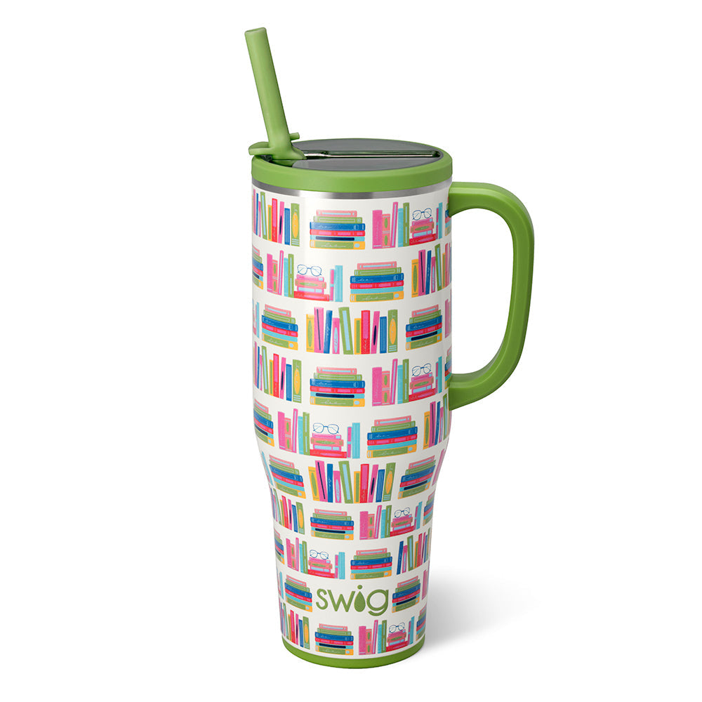 Coffee Mug, Book Club Mega 40oz, Stainless Steel Construction, Silicone Construction for Kitchen Tables, Workspaces and Daily Hydration image 1