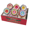 Seasonal Home Decor, Christmas Confetti 6 Count 3.25" Decorated for Holiday Displays, Shelves and Festive Rooms image 1