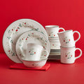 Dinnerware, Winterberry 16 Piece Set, Service for 4, Dishwasher-Safe Care for Family Dining, Serving and Entertaining image 1