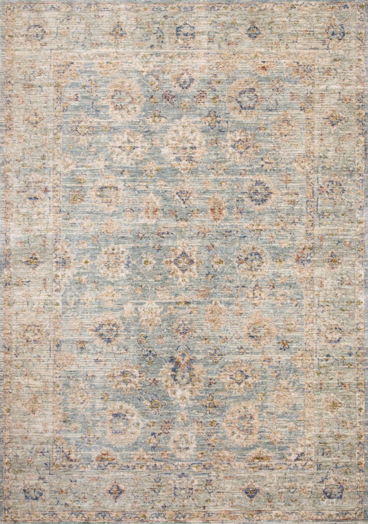 Area Rug, Revere REV 09 Light Blue Multi for Living Rooms, Bedrooms and Entryways, 2 Size Options image 1
