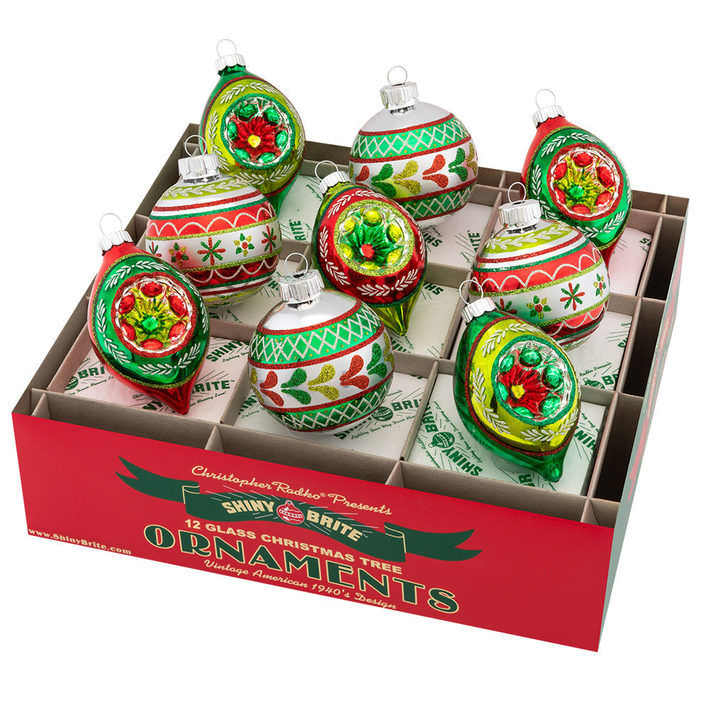 Seasonal Home Decor, Holiday Splendor 9 Count 2.5" Decorated Rounds for Mantels, Tables and Seasonal Decorating image 1