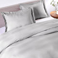Duvet Cover Set, Brushed Silver for Guest Rooms and Everyday Bedroom Styling, 2 Size Options image 1