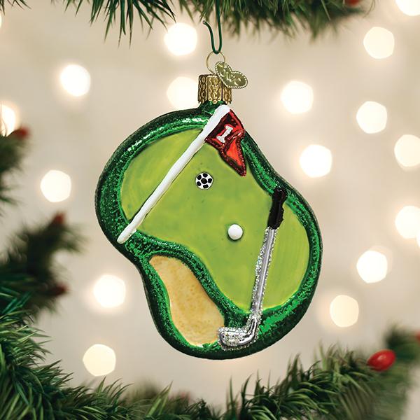 Seasonal Home Decor, Putting Green Ornament for Holiday Displays, Shelves and Festive Rooms image 1