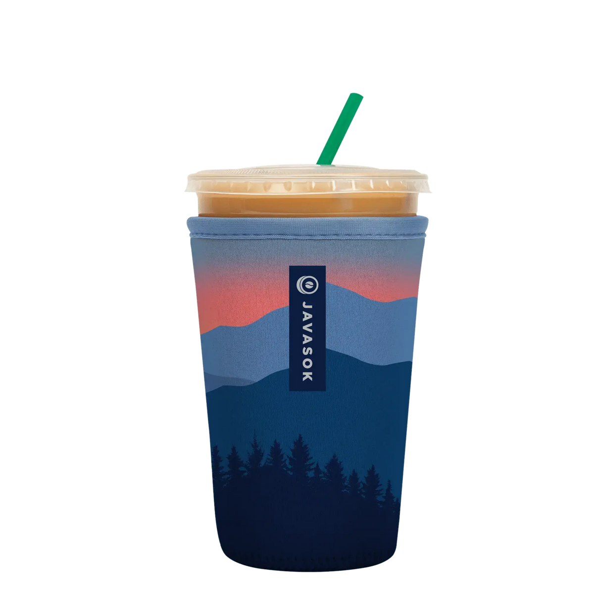 Reusable Cup Sleeve, Blue Ridge, Neoprene Construction for Coffee Cups, Daily Commutes and Dry Hands, 5 Size Options image 1