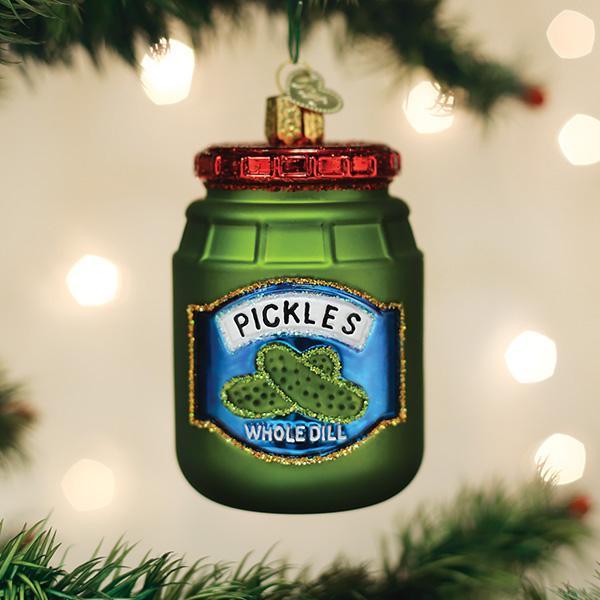 Decorative Ornament, Jar Of Pickles for Seasonal Home Decorating, Holiday Displays and Decorative Accents image 1