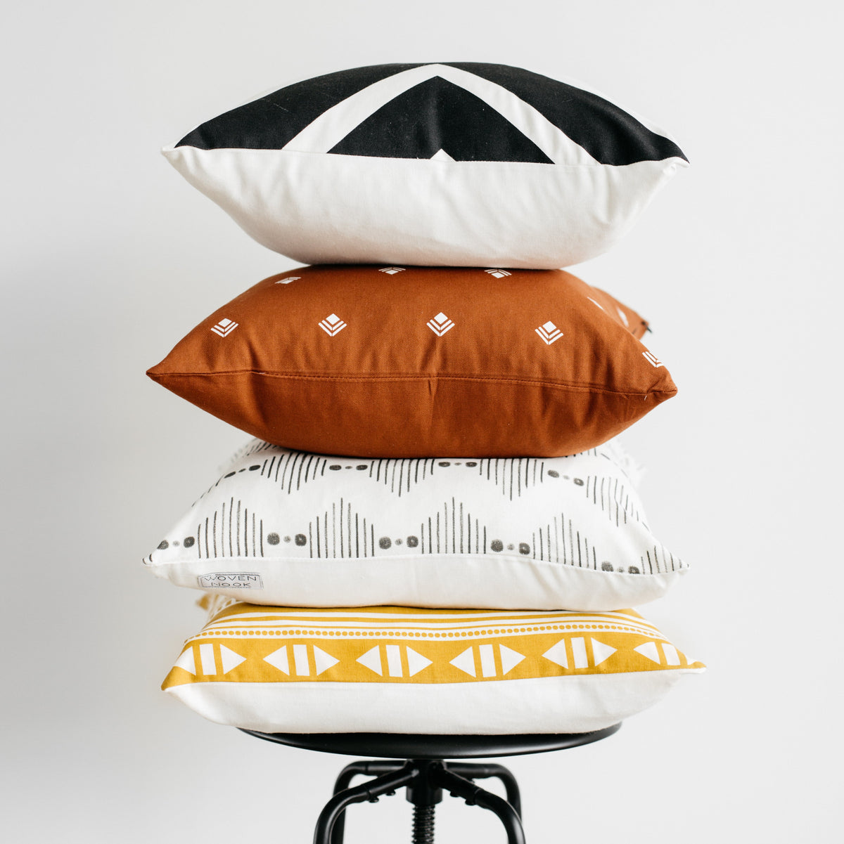Decorative Pillow Cover Set, Indy 4 Pack 18", Machine-Washable Care for Bedroom Styling and Living Room Decor image 1