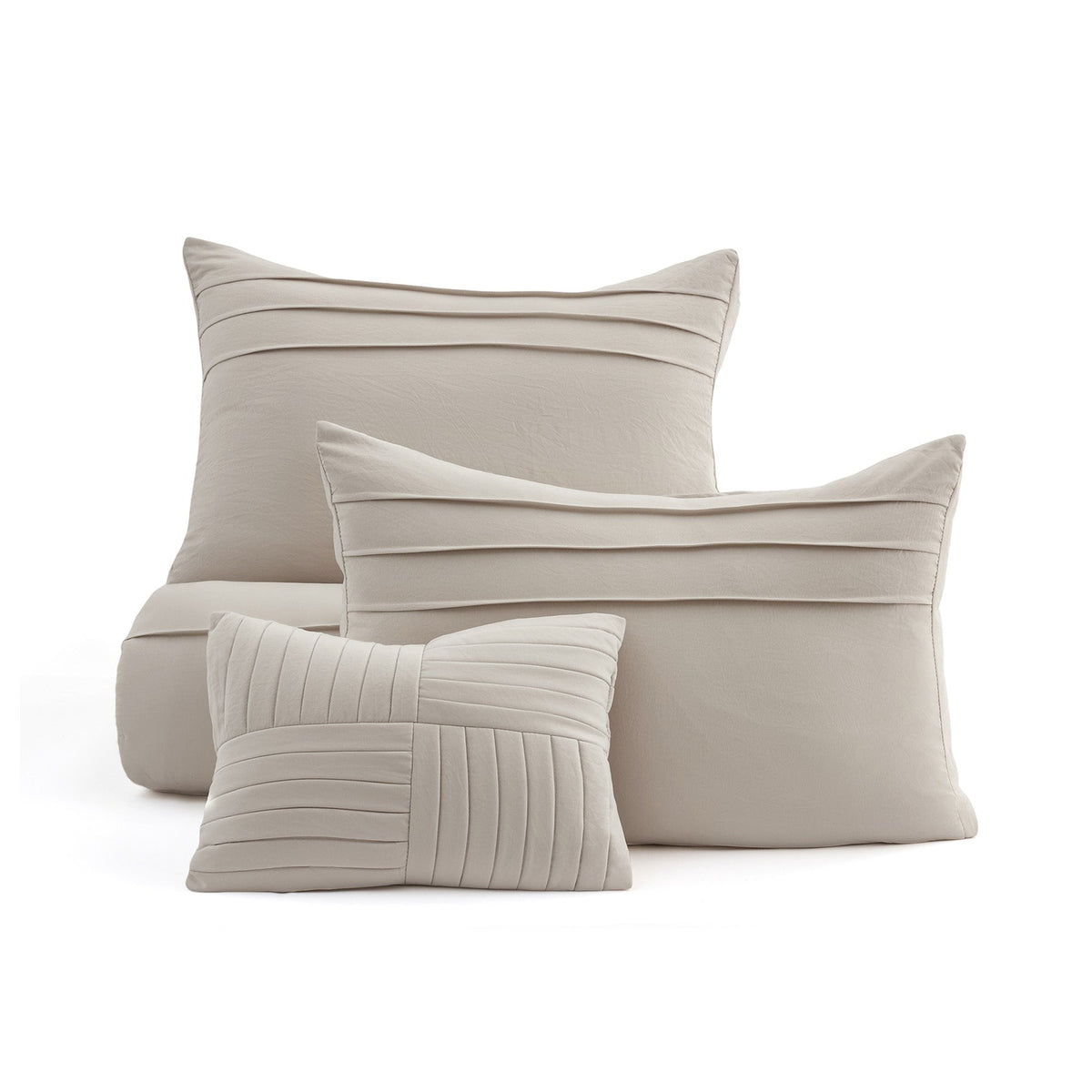 Bed Comforter, Pinch Pleat Set for Year-Round Bedroom Comfort and Restful Sleep, 5 Sizes and 19 Colors image 1