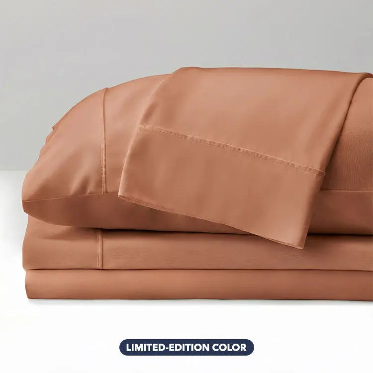Bed Sheet Set, Arctic Aire•MAX Sunlit Sienna, Breathable Construction for Everyday Bedroom Comfort and Guest Rooms, 3 Size Options image 1