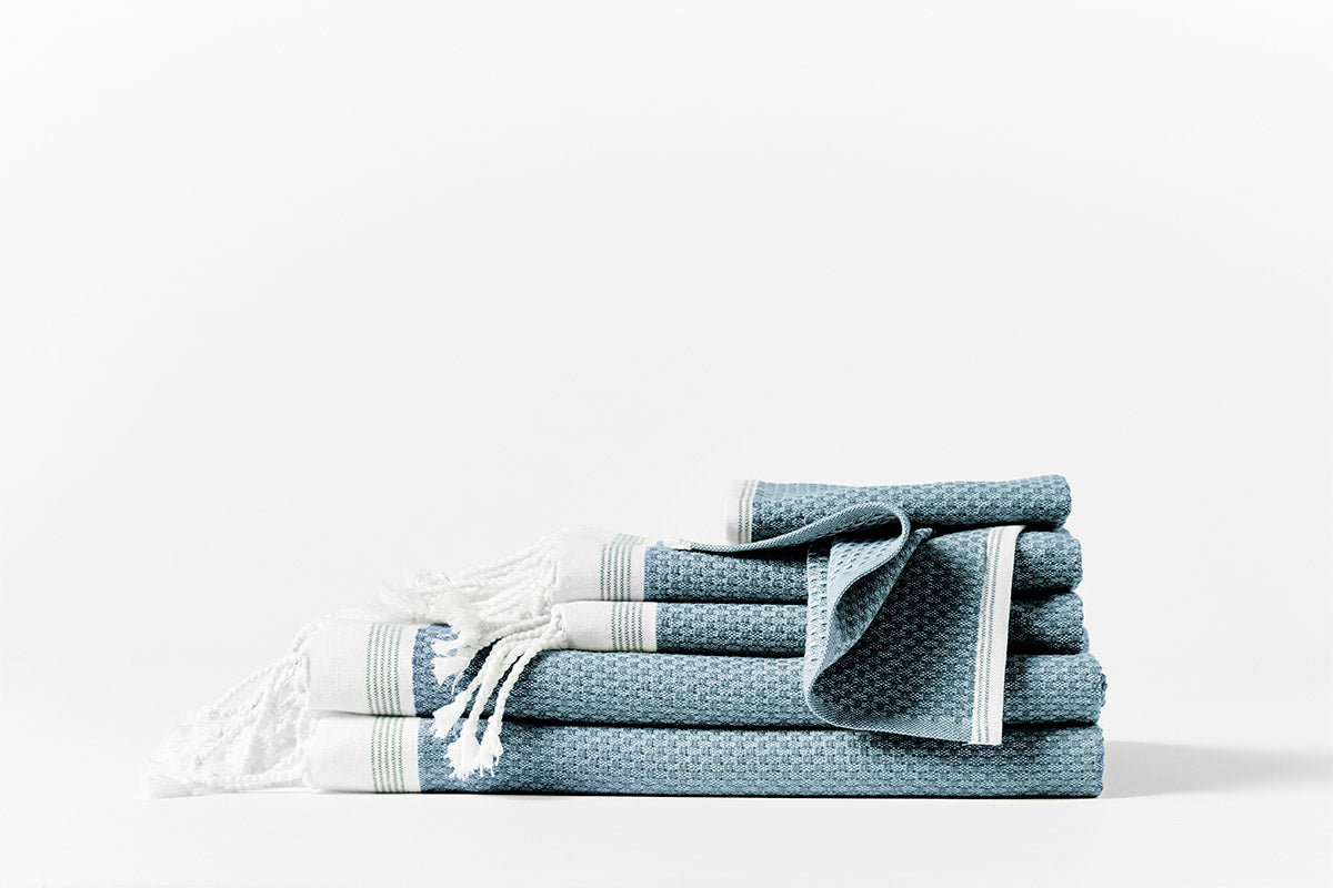 Bath Linen, Mediterranean Organic Towels, Lightweight Design for Daily Bathroom Routines and Guest Baths, 5 Size Options image 1