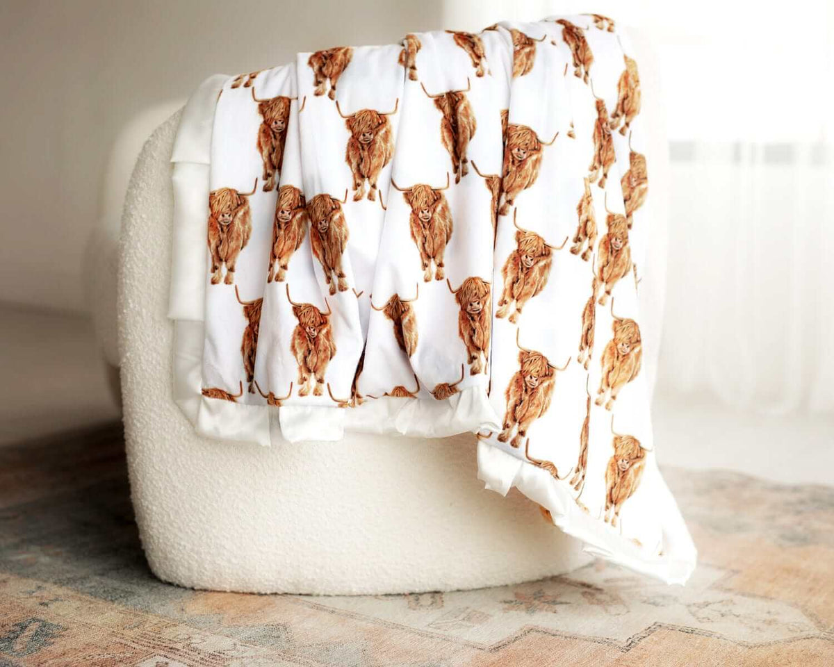 Cozy Throw Blanket, Highland Cow for Living Rooms, Bedrooms and Everyday Lounging, 6 Size Options image 1