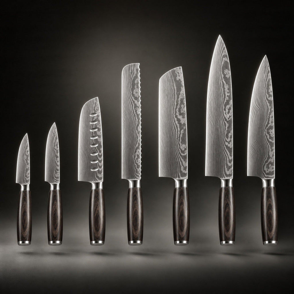 Kitchen Knife Set, Japanese Style Precision Collection (7 Piece for Kitchen Prep, Cooking and Countertop Use image 1