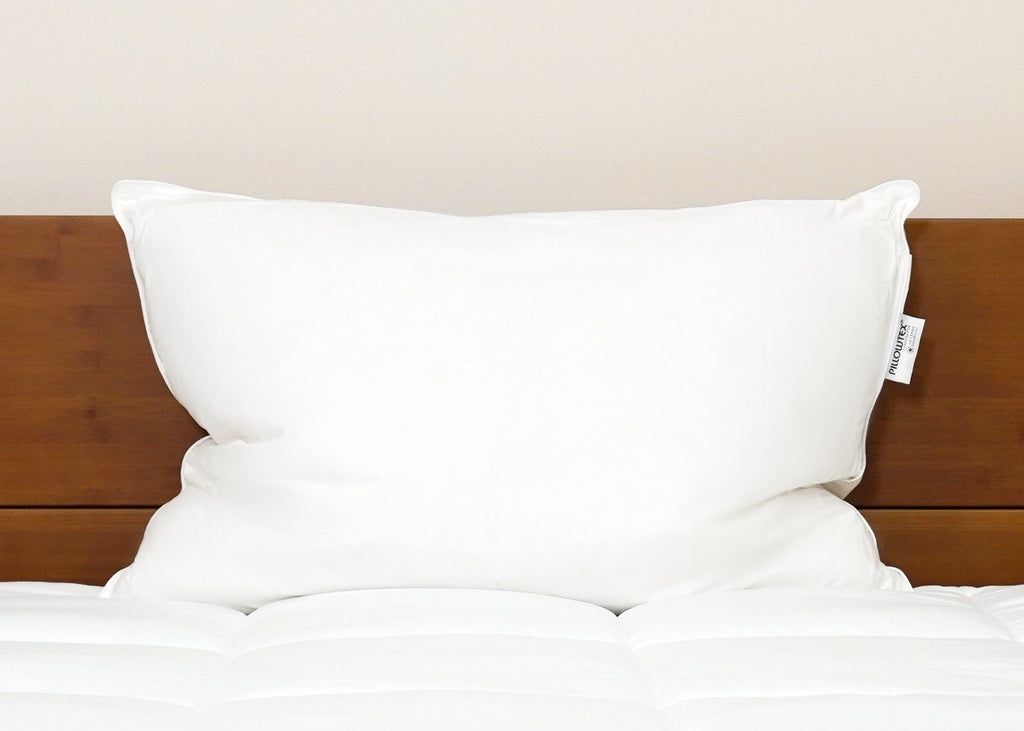 Bed Pillow, White Duck Down & Feather 75% Feather 25% Down, Machine-Washable Care for Sleeping, Reading and Bedroom Comfort, 3 Size Options image 1