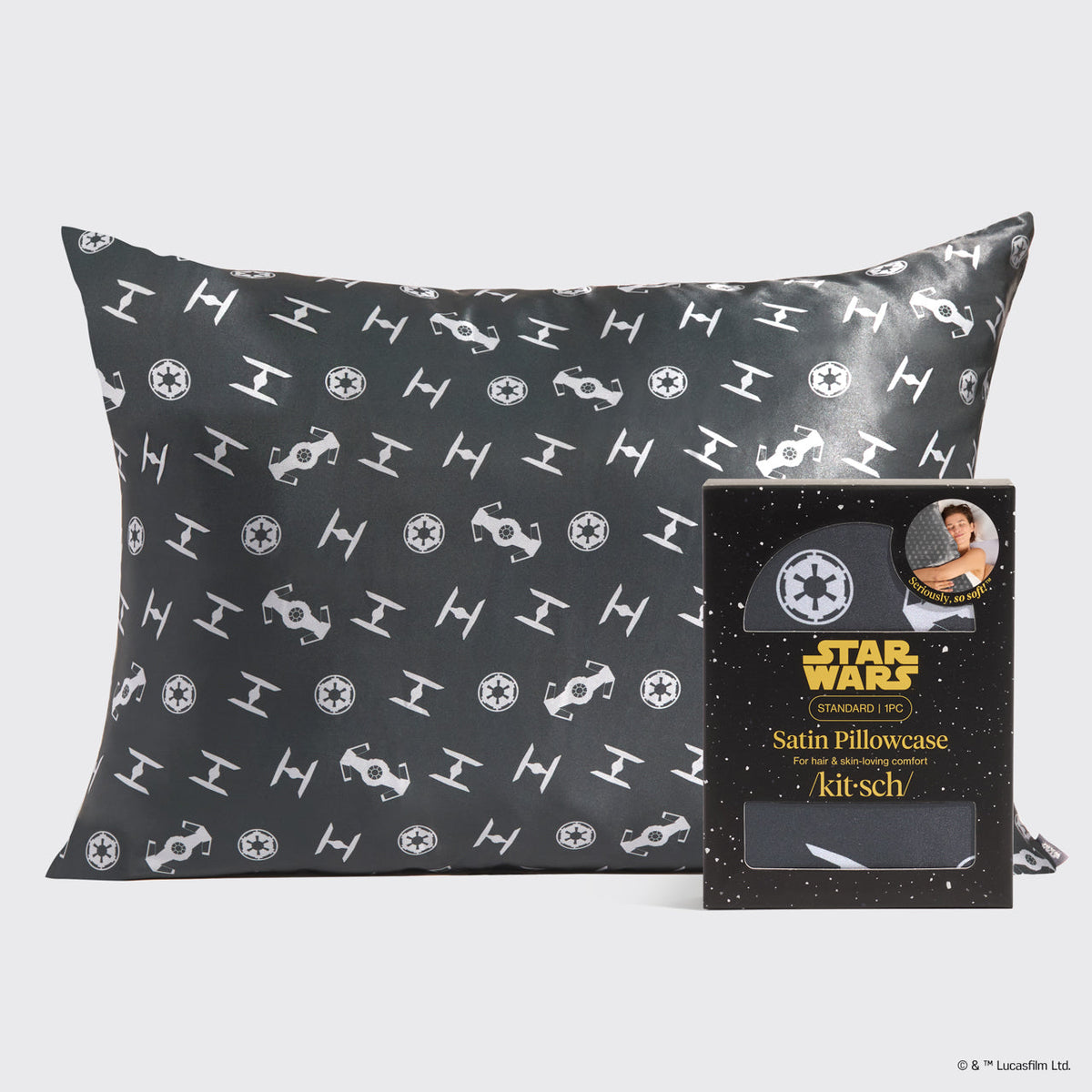 Pillowcase Set, Kitsch Satin in Galactic Empire 2 Pack for Everyday Bedding and Bedroom Refreshes image 1