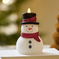 Flameless Candle, White Glitter Snowgirl for Bedrooms, Living Rooms and Everyday Candlelight Ambience image 1