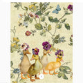 Kitchen Tea Towel, Ducklings & Flowers Cotton Flour Sack, Machine-Wash Care for Dish Drying, Kitchen Cleanup and Farmhouse Kitchen Displays image 1
