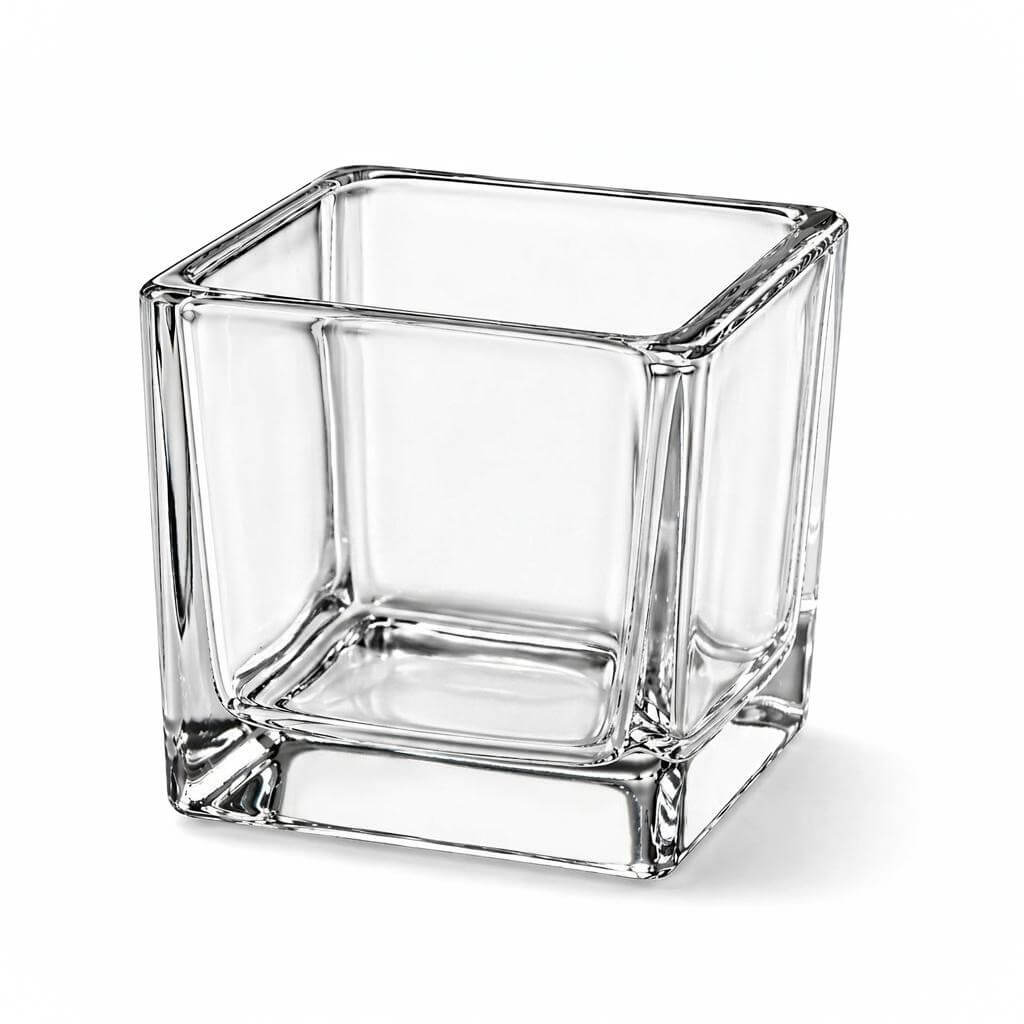 Votive Candle Holder Set, Square 144 Pack, Clear Glass Construction for Tabletop Candle Displays and Home Decorating image 1
