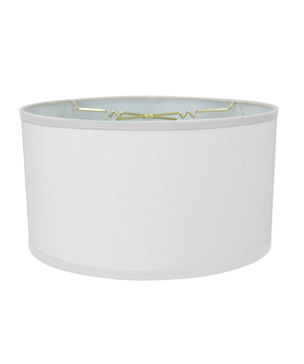 Fabric Lamp Shade, White Linen Shallow Drum Premiere 18x18x10 for Table Lamps, Floor Lamps and Soft Room Lighting image 1