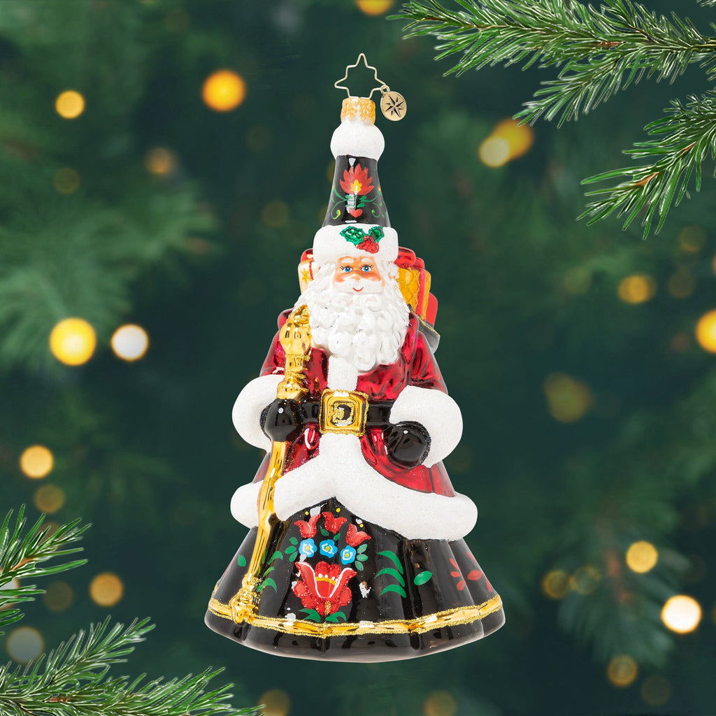 Seasonal Home Decor, Festive Folk Santa for Holiday Displays, Shelves and Festive Rooms, Designed for Everyday Home Use image 1