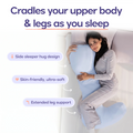 Bed Pillow, BodyAlign Plus and Cooling for Sleeping, Reading and Bedroom Comfort, 4 Color Options image 1