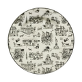 Dinner Plate, NYC TOILE (10.25") for Everyday Meals, Table Settings and Family Dining, Designed for Everyday Home Use image 1