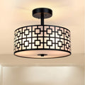 Home Lighting, 12.6In Modern Semi Flush Ceiling Light for Desks, Side Tables and Warm Room Lighting, 2 Color Options image 1