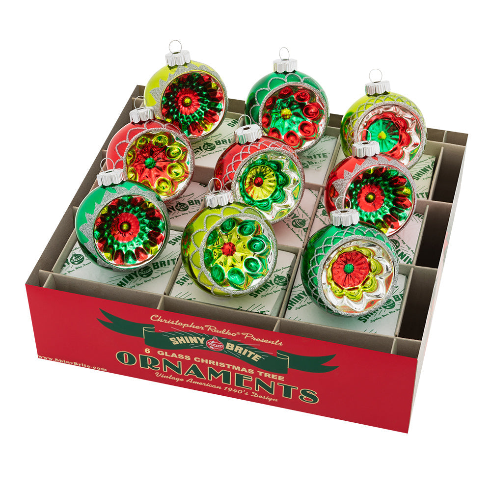 Seasonal Home Decor, Holiday Splendor 9 Count 2.5" Reflector Rounds for Mantels, Tables and Seasonal Decorating image 1