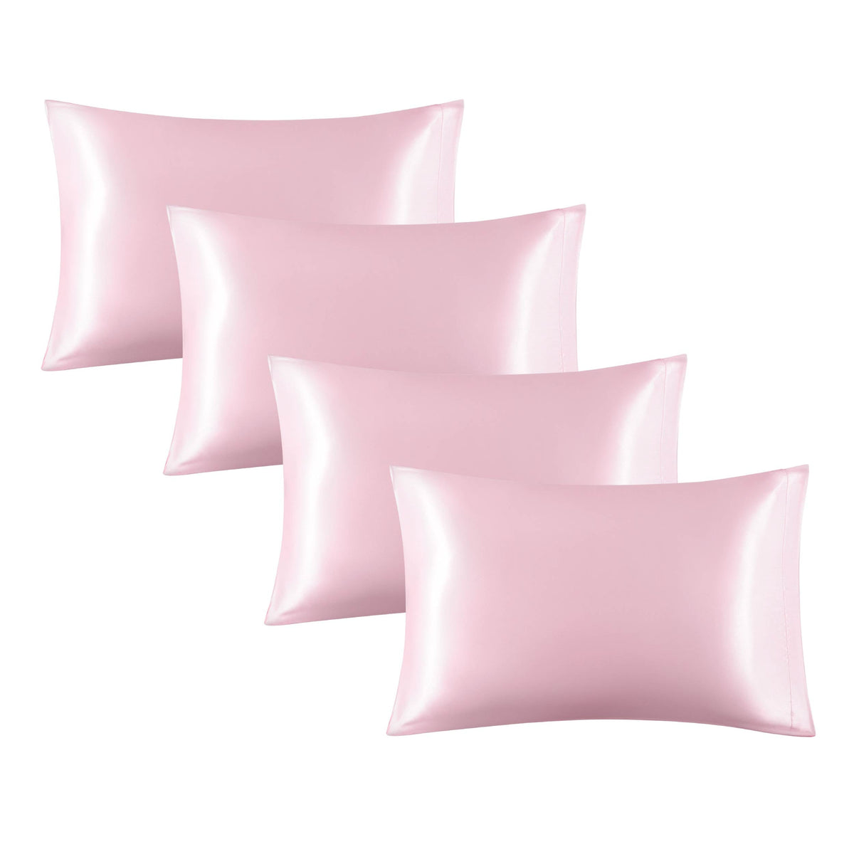 Pillowcase, Satin 4 Packs for Guest Rooms and Daily Bedroom Comfort, 3 Sizes and 5 Colors, Designed for Everyday Home Use image 1