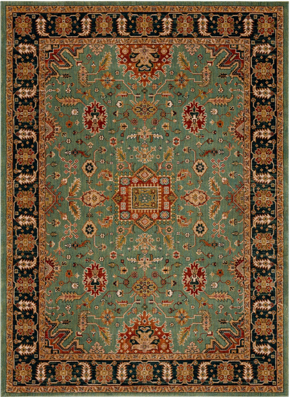 Area Rug, Spice Market Deir Aquamarine for Living Rooms, Bedrooms and Entryways, 6 Size Options image 1