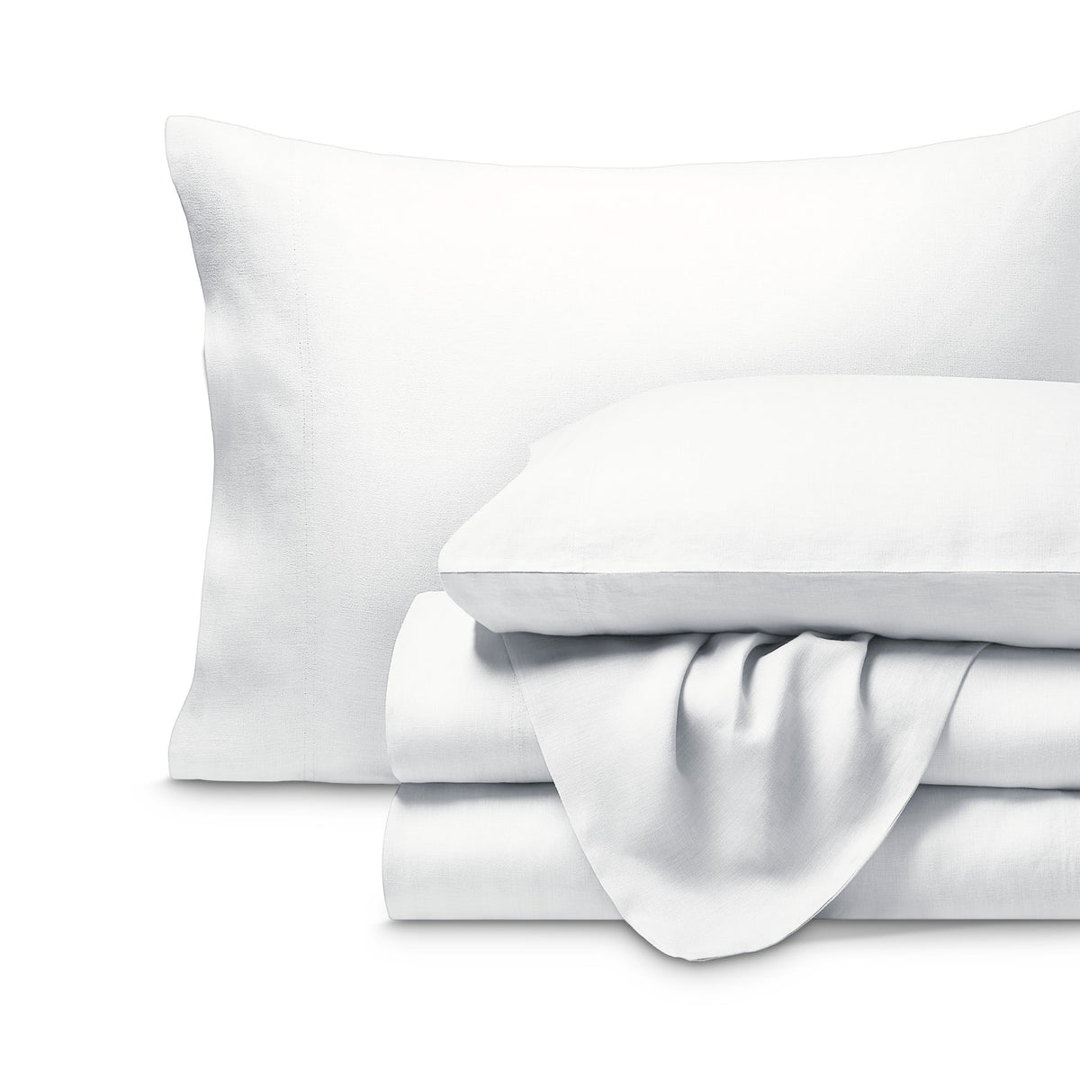 Bed Sheet Set, European Linen for Everyday Bedroom Comfort and Guest Rooms, 7 Sizes and 5 Colors image 1
