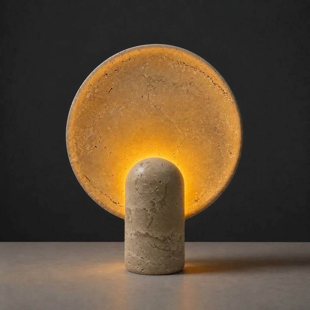Portable Table Lamp, Terra for Desks, Side Tables and Warm Room Lighting, 3 Material Options image 1