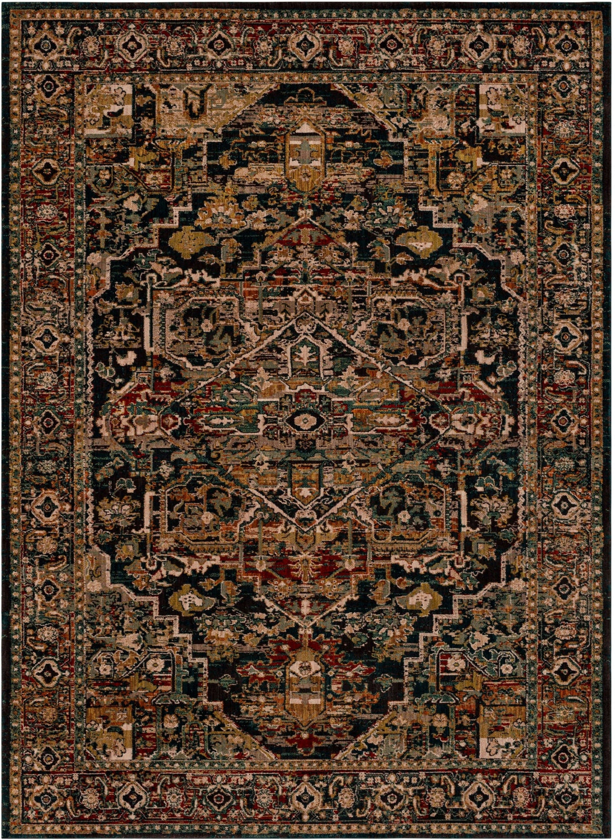 Area Rug, Spice Market Alcantara Sapphire for Living Rooms, Bedrooms and Entryways, 5 Size Options image 1
