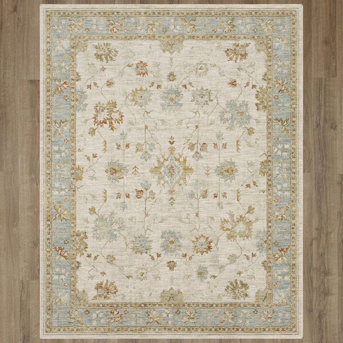 Area Rug, Adalia Iznik Cream for Hallways, Dining Spaces and Home Decor, 7 Size Options, Designed for Living Rooms, Bedrooms and Entryways image 1
