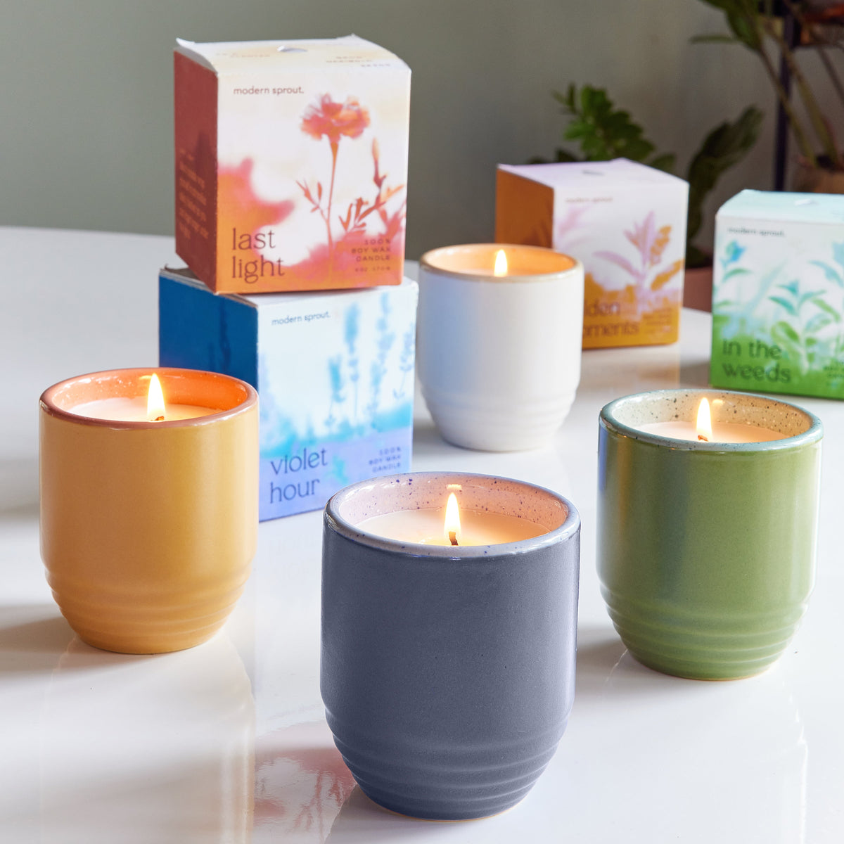 Decorative Candle, Garden Vibes Planter 2 in 1 for Entryways, Mantels and Everyday Home Ambience, 6 Plant Type Options image 1