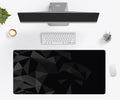 Desk Mat, Black Polygon, Machine-Washable Care, Non-Slip Design for Workspaces, Desks and Everyday Productivity, 4 Size Options image 1