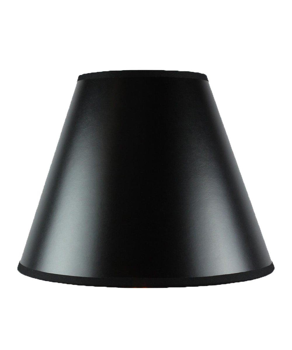 Lamp Shade, 14"W x 11"H Bold Black with True Gold Lining for Table Lamps, Floor Lamps and Home Lighting image 1