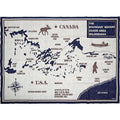 Cozy Throw Blanket, BWCA Map Wool, Hypoallergenic Comfort for Living Rooms, Bedrooms and Everyday Lounging image 1