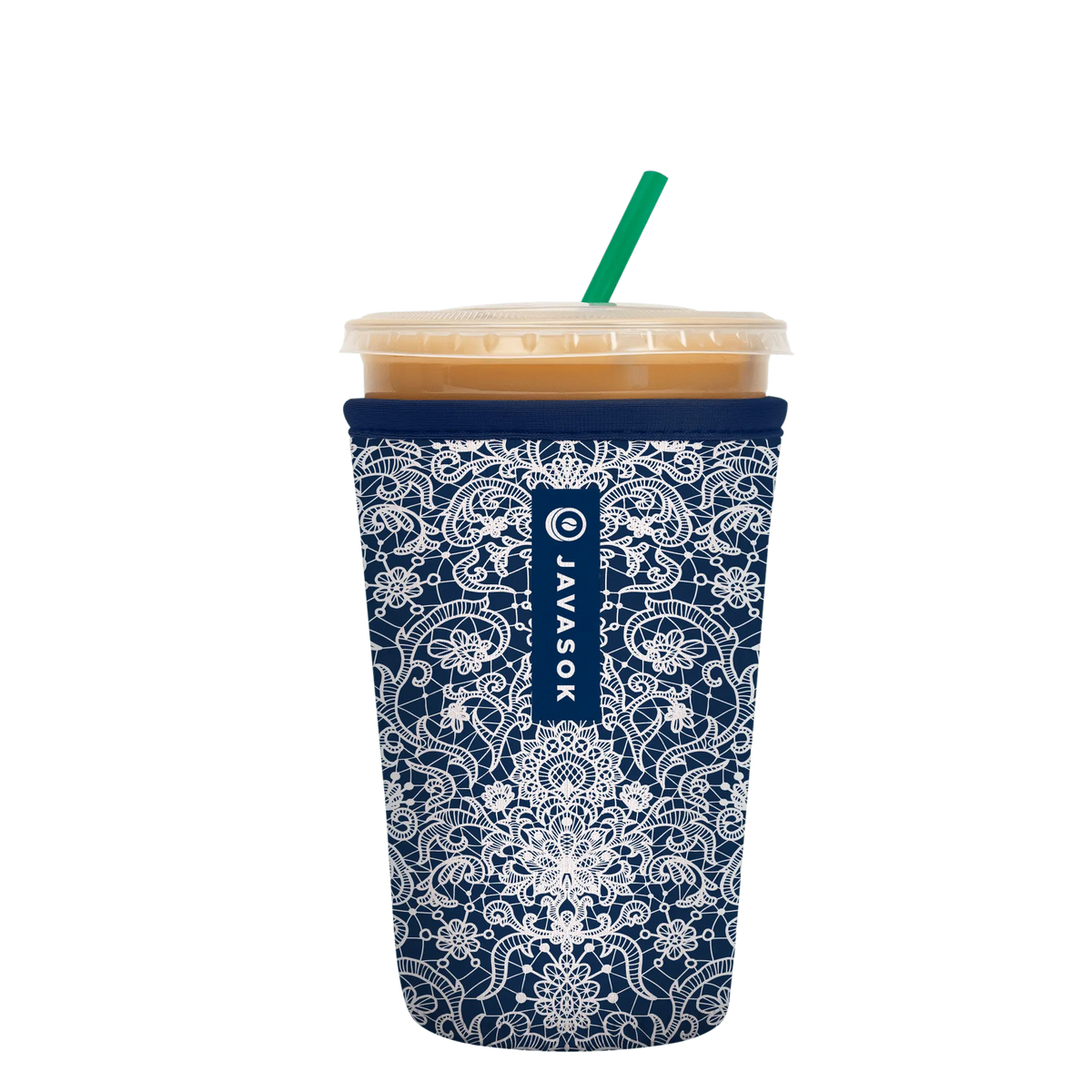 Reusable Cup Sleeve, Royal Lace, Neoprene Construction for Coffee Cups, Daily Commutes and Dry Hands image 1