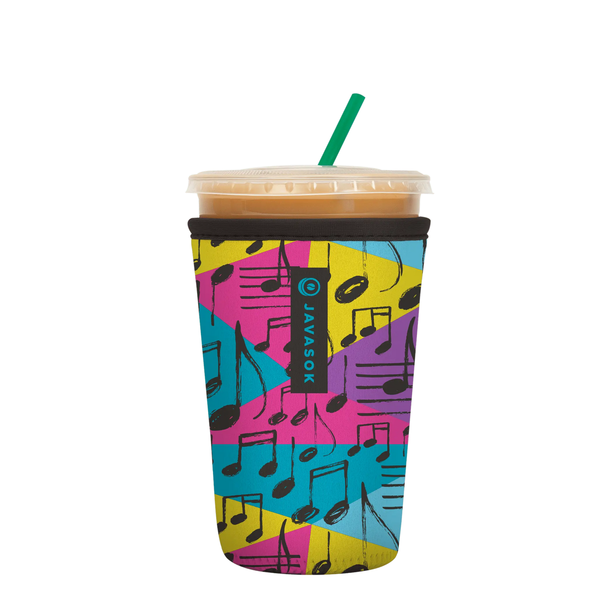 Reusable Cup Sleeve, Music to My Ears, Neoprene Construction for Coffee Cups, Daily Commutes and Dry Hands image 1