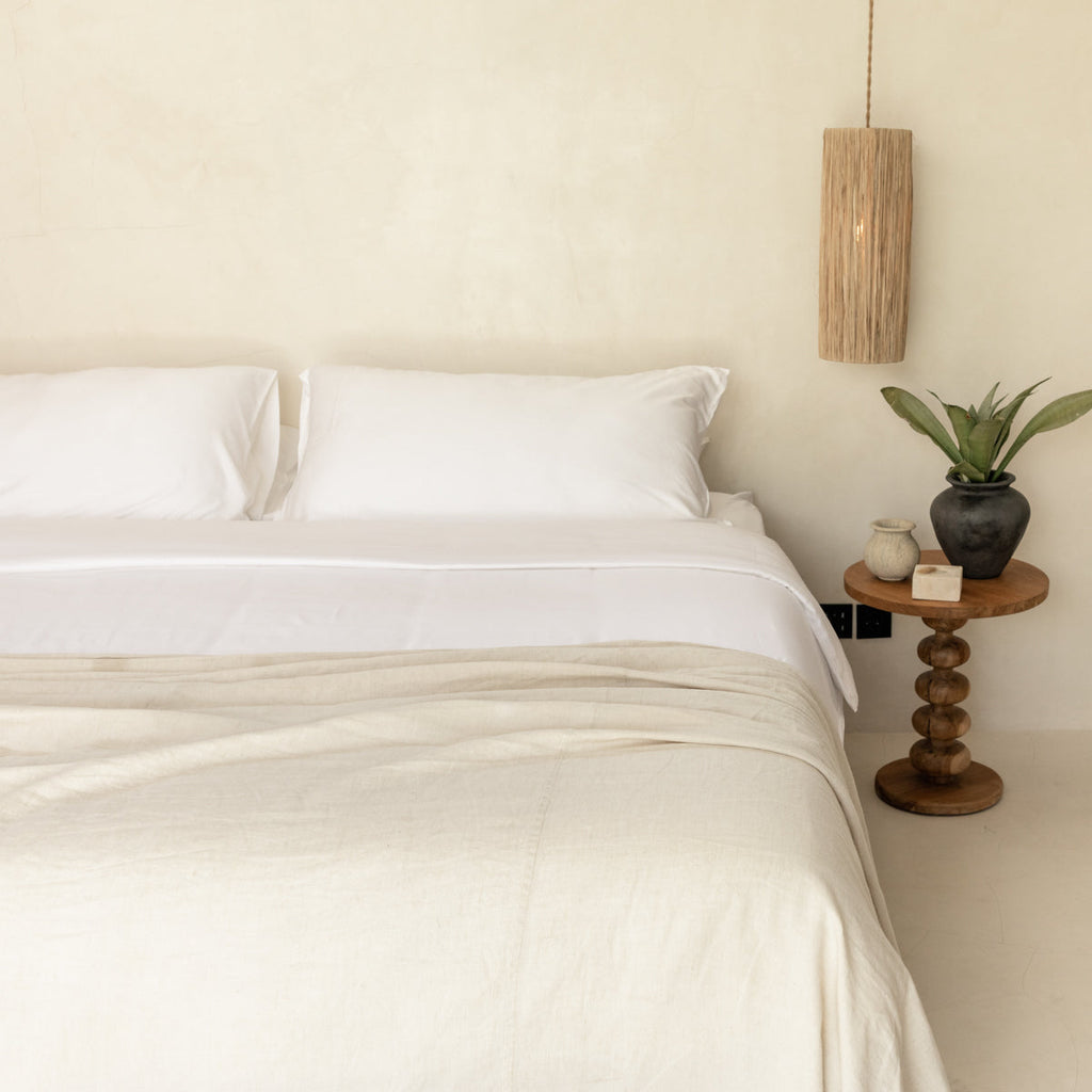 Bed Sheet Set, Organic Bamboo Sateen, Cooling Comfort for Everyday Bedroom Comfort and Guest Rooms, 5 Sizes and 15 Colors image 1