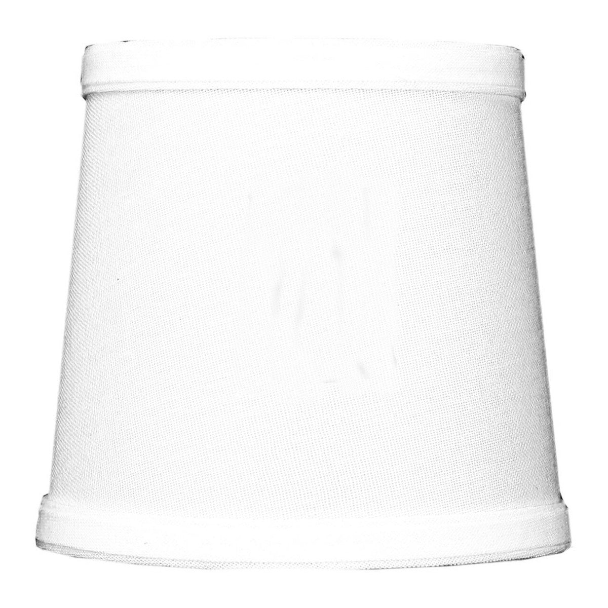 Fabric Lamp Shade, 6"W x 5"H White Linen Drum Chandelier Clip On for Table Lamps, Floor Lamps and Soft Room Lighting image 1