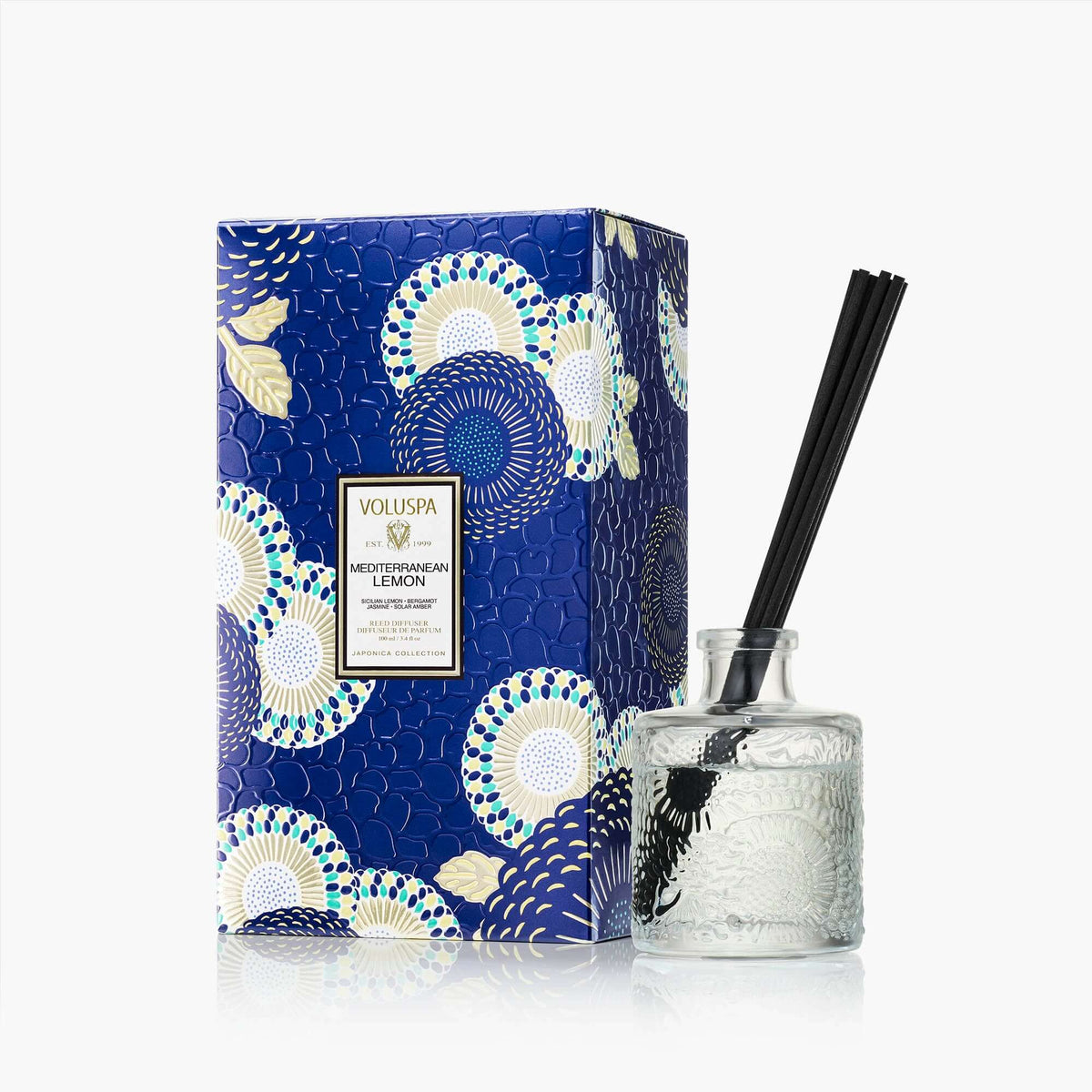 Reed Diffuser, Mediterranean Lemon for Continuous Room Fragrance, Entryways and Everyday Home Ambience image 1