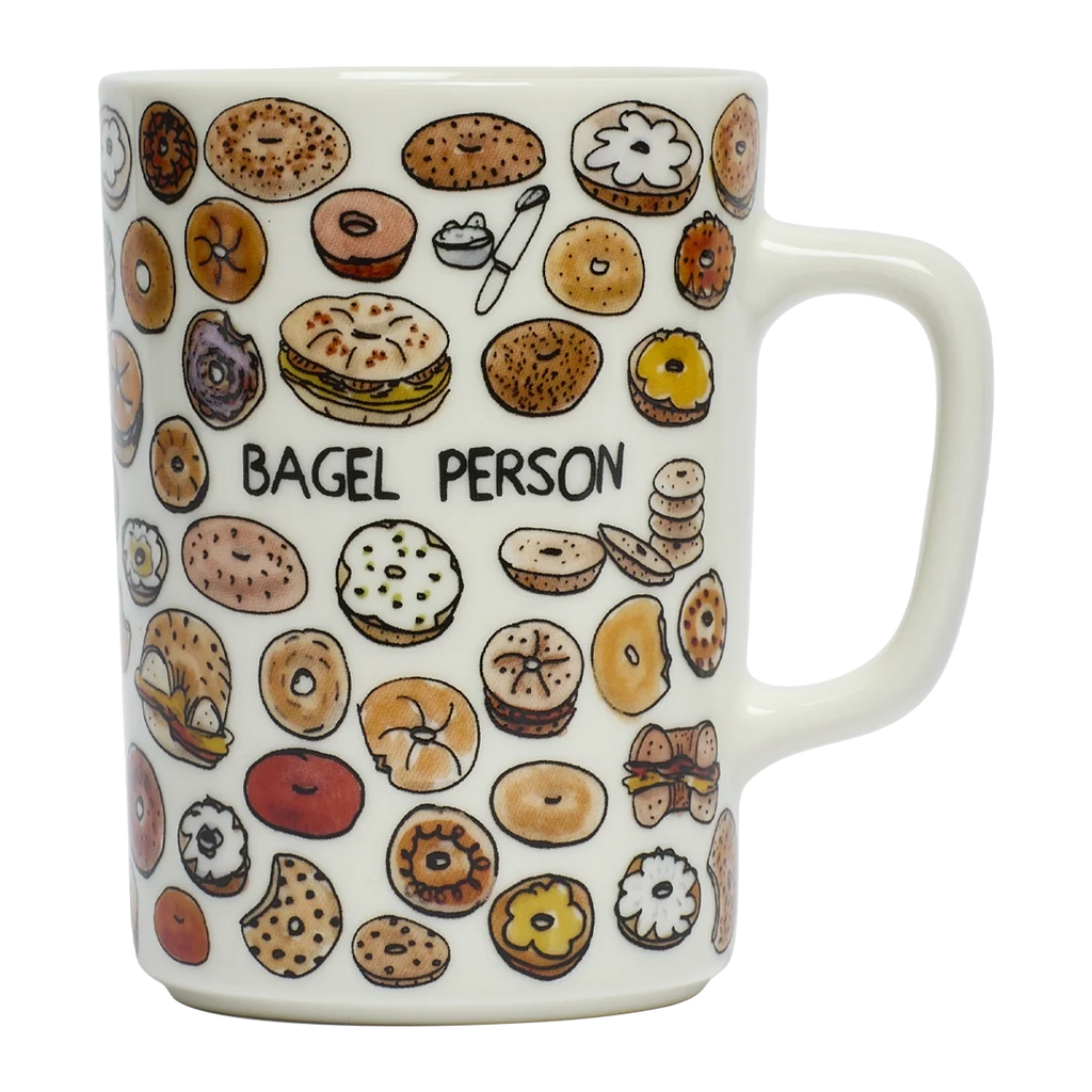 Coffee Mug, BEN LENOVITZ BAGEL PERSON (10OZ) for Everyday Drinks, Home and Entertaining, Designed for Everyday Home Use image 1