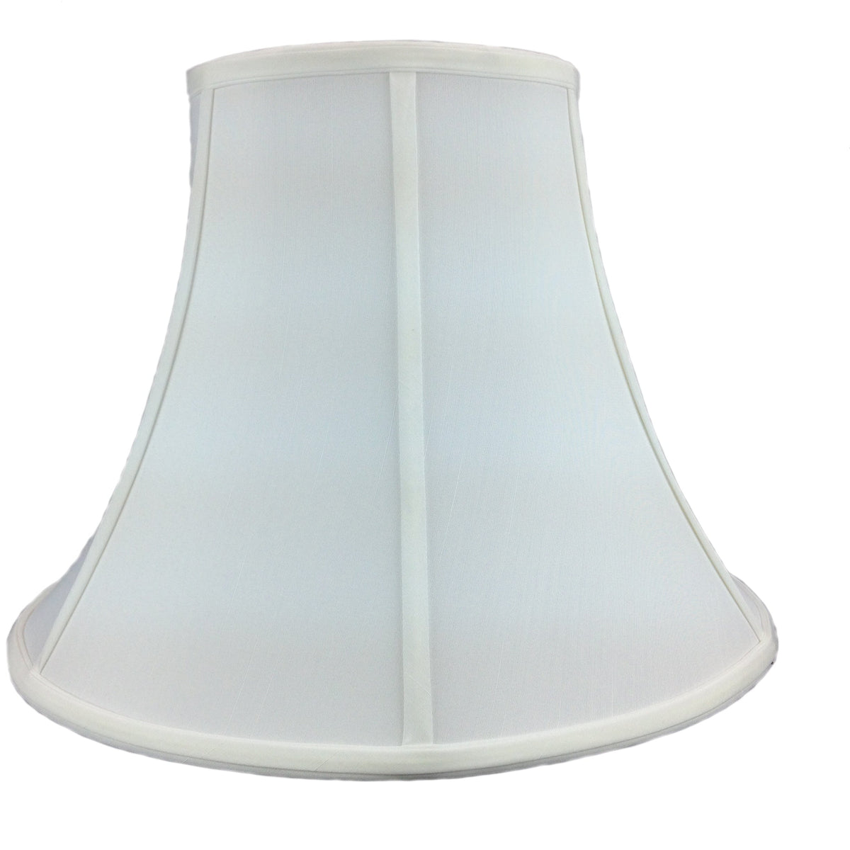 Fabric Lamp Shade, 16"W x 12"H White Bell Shantung for Lamp Replacement, Reading Corners and Living Spaces image 1