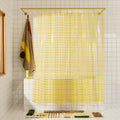 Shower Curtain, 2x2 in Butter, EVA with 30% Recycled Content, 12 Gauge Material for Bathroom Showers, Privacy Screening and Everyday Decor image 1