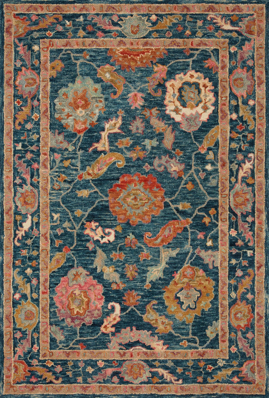 Area Rug, Padma PMA 01 Marine Multi for Hallways, Dining Spaces and Home Decor, 12 Size Options image 1